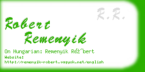 robert remenyik business card